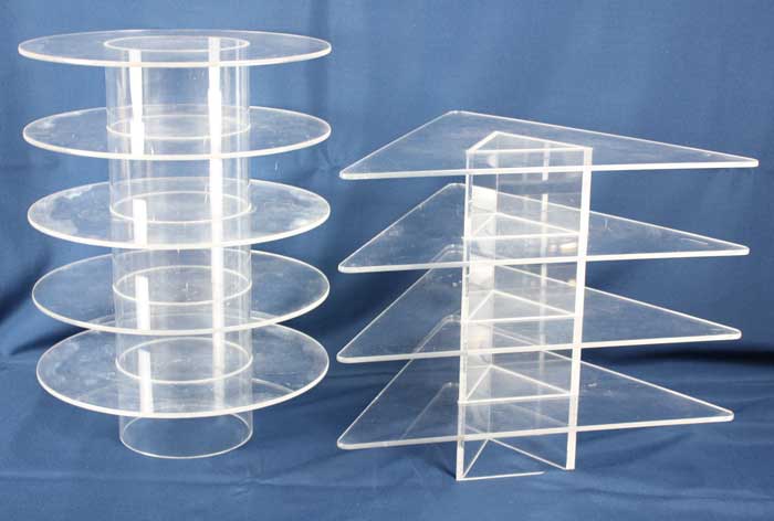 TOWER-ROUND clear 15" (4 tiers)